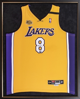 Kobe Bryant Signed Authentic Los Angeles Lakers Framed Home NBA Finals Jersey LE 50/108 signed on 7/13/2000 (UDA)